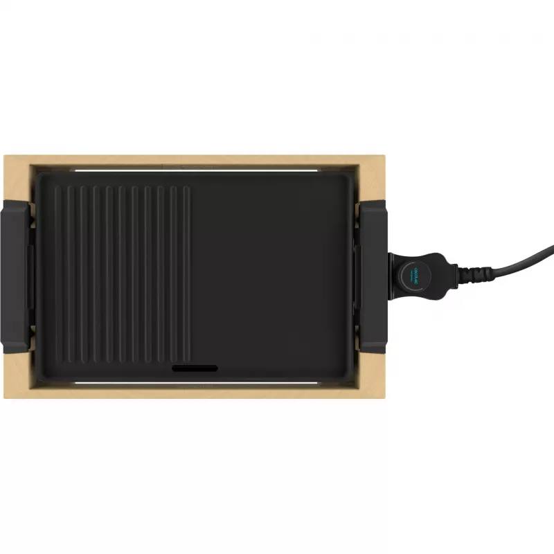 Griglia elettrica CECOTEC Tasty&Grill 2000 Bamboo nero — modello 3058, griglia da tavolo compatta