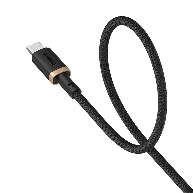 Baseus Dura Cavo di ricarica rapida USB Type A a tipo C 60 W 2 m Nero, Oro