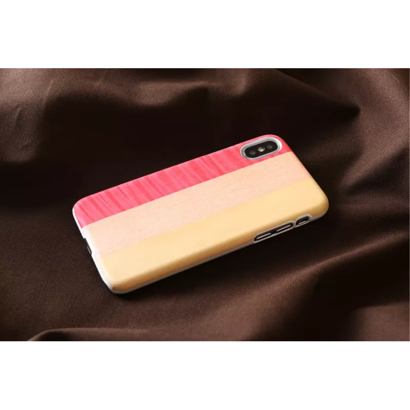 Custodia per smartphone man and wood per iPhone X/XS — pink pie white
