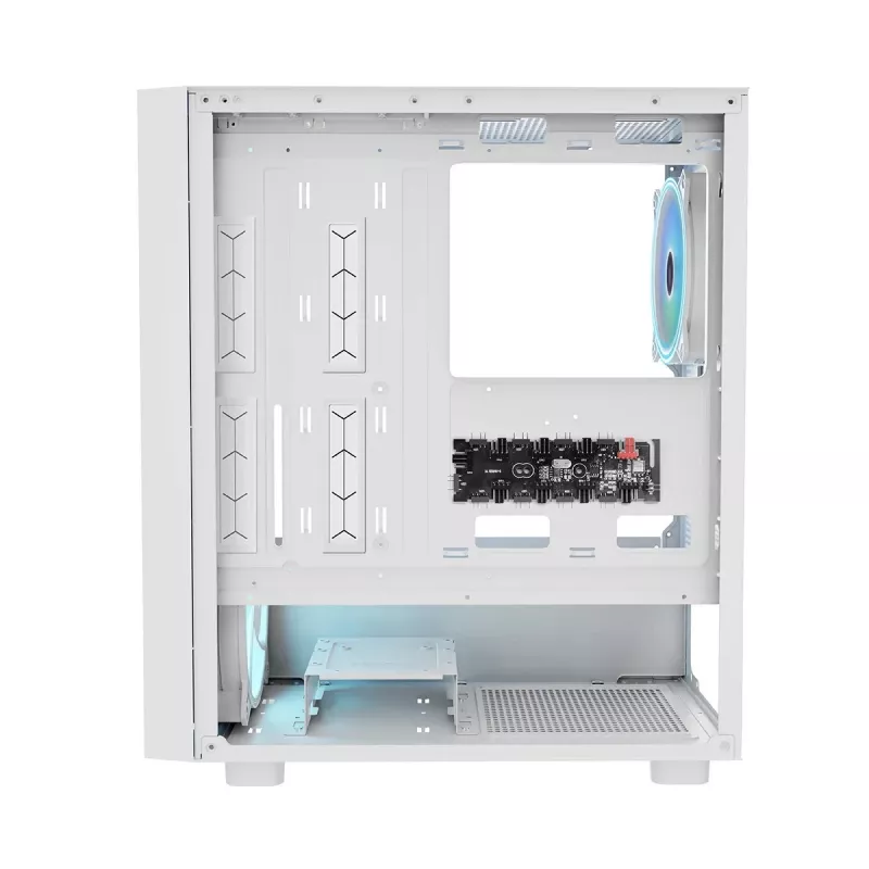 Case per PC MODECOM BREEZE ARGB Flow MIDI, ATX, USB 3.0 ×2 + USB-C, bianco