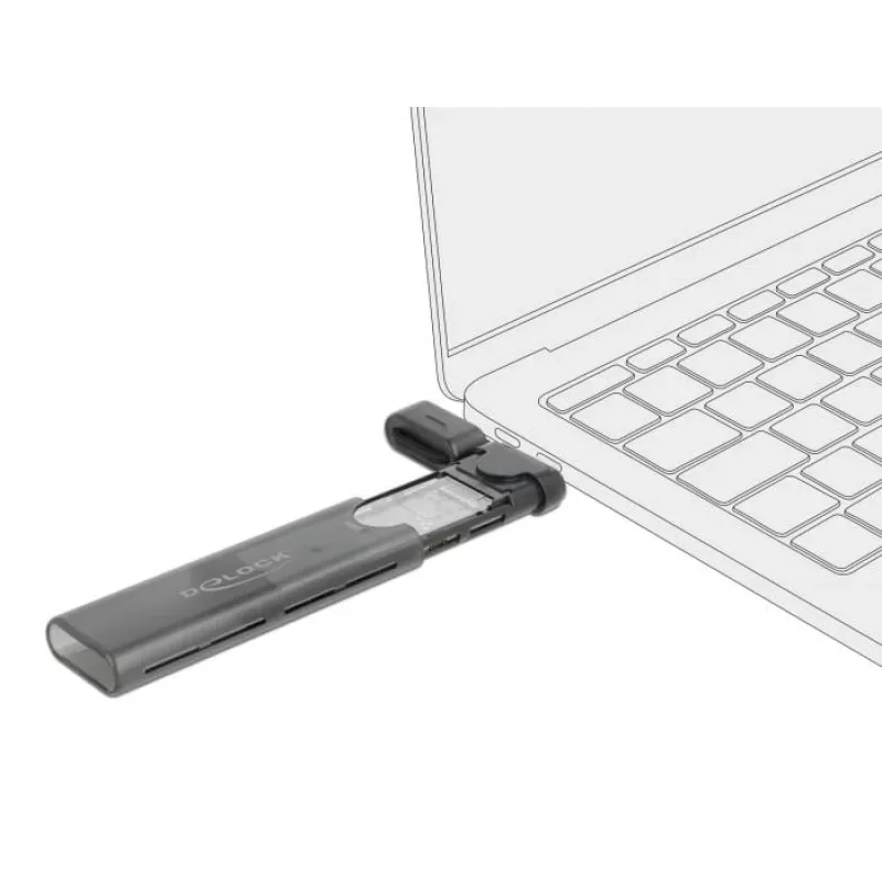 Case per SSD DeLOCK 42635 nero M.2