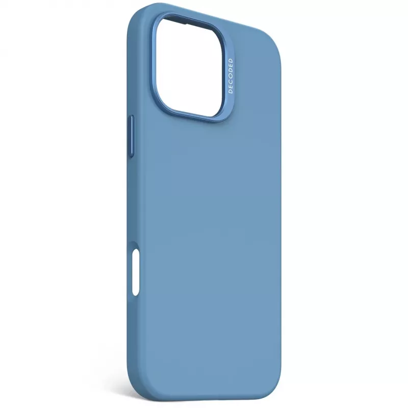 Decoded D25IPO16PMBCS9AE AntiMicrobial cover posteriore in silicone per iPhone 16 Pro Max, azzurra