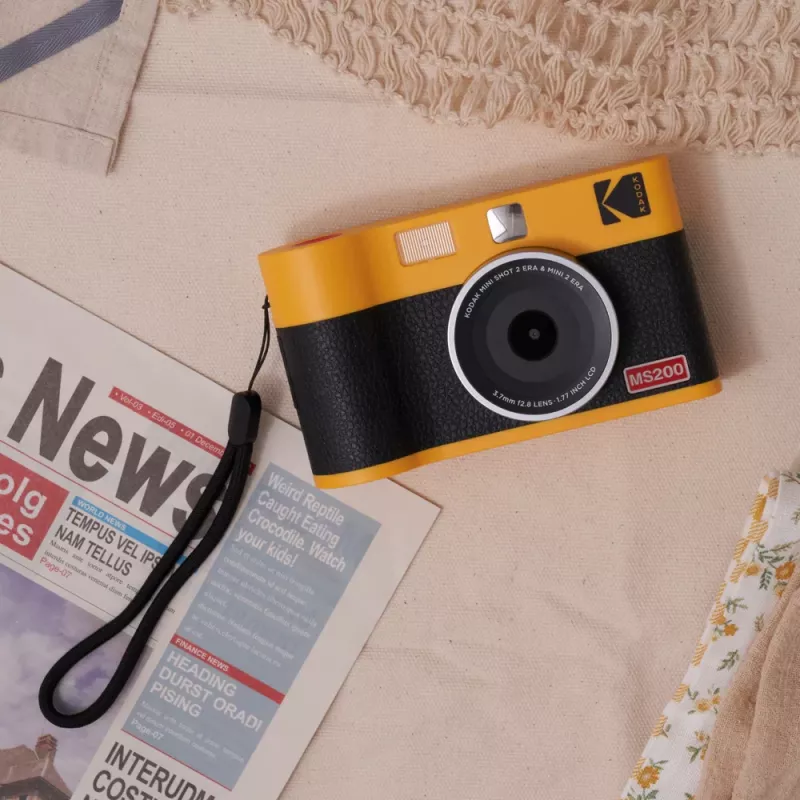 Fotocamera istantanea Kodak Mini Shot 2 Era — fotocamera istantanea portatile con stampante integrata, nero