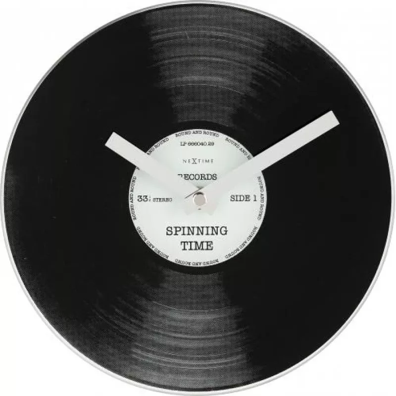NeXtime orologio 5163 Little Spinning Time, Ø20 cm, da parete, nero