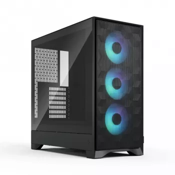 Case PC Fractal Design Pop 2 Air Black TG RGB Midi Tower – ATX/Micro-ATX/Mini-ITX, 3x120mm frontali, 1x120mm posteriore, vani da 2,5
