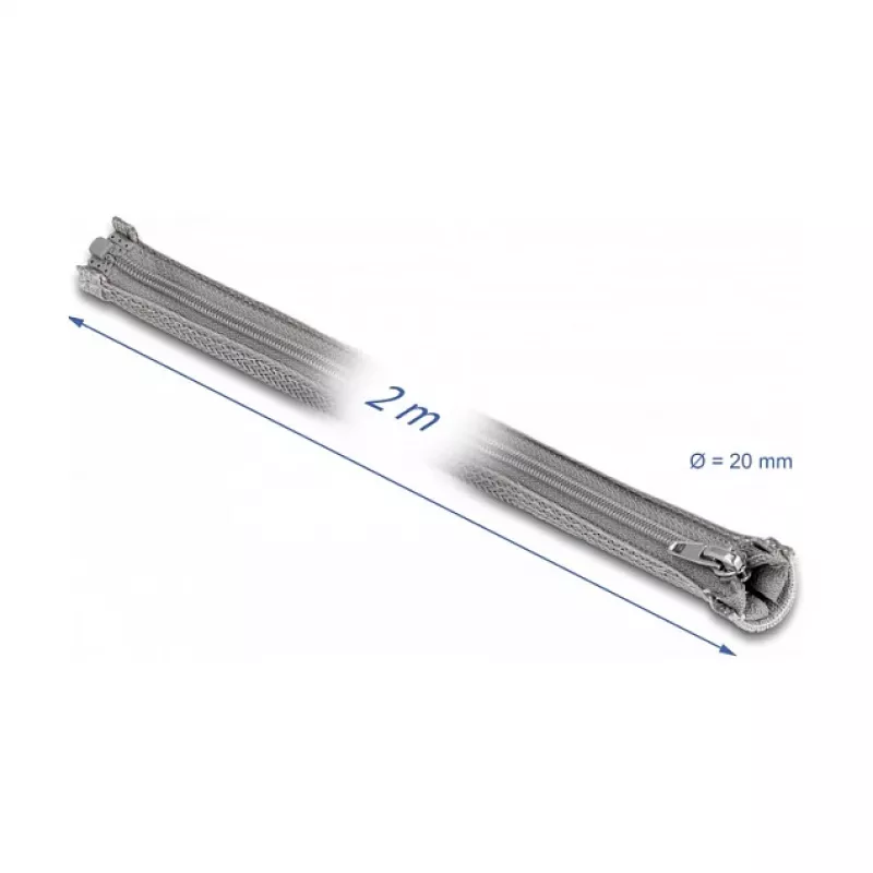 Guaina protettiva per cavi DeLOCK 20830 grigio 1,5 cm