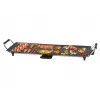 Beper 90.386 griglia teppanyaki, piastra antiaderente 70,5 x 23,5 cm, 1800 W, nera