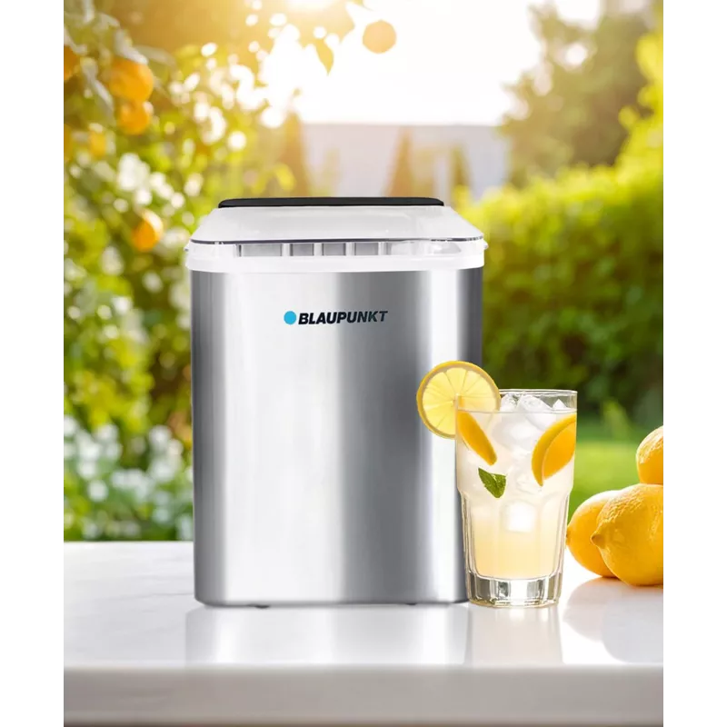 Macchina per ghiaccio BLAUPUNKT IMB301 — compatta da tavolo, produzione automatica di ghiaccio