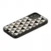 Custodia protettiva iKins per Apple iPhone 12 mini, struttura piramidale, nero