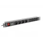 Lanberg PDU-04E04I-0200-IEC-BK PDU rack 1U, 4x tipo E + 4x IEC C13, 10 A, 2 m, nero