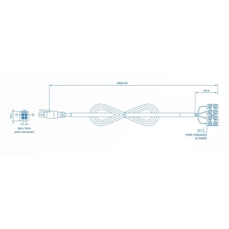 Cavo di alimentazione interno TELTONIKA PR2FK20M — 2 m, 4-Pin ATX12V