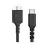Cavo USB MediaRange MRCS257 0,5 m — Micro-USB B a USB-C, USB 3.2 Gen 1 (5 Gbit/s), nero