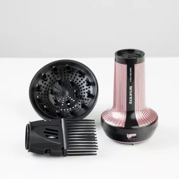 Asciugacapelli Taurus Fēns 900400000 — 2200 W, 3 velocità, 3 temperature, diffusore e concentratore, nero