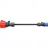 Adattatore go-e Gemini flex 22 kW su CEE blu 16 A – nero – dritto – dritto – IP55 – 22 kW – 16 A