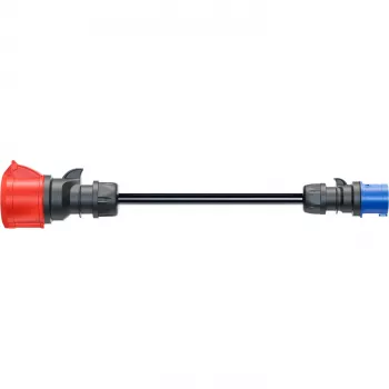 Adattatore go-e Gemini flex 22 kW su CEE blu 16 A – nero – dritto – dritto – IP55 – 22 kW – 16 A