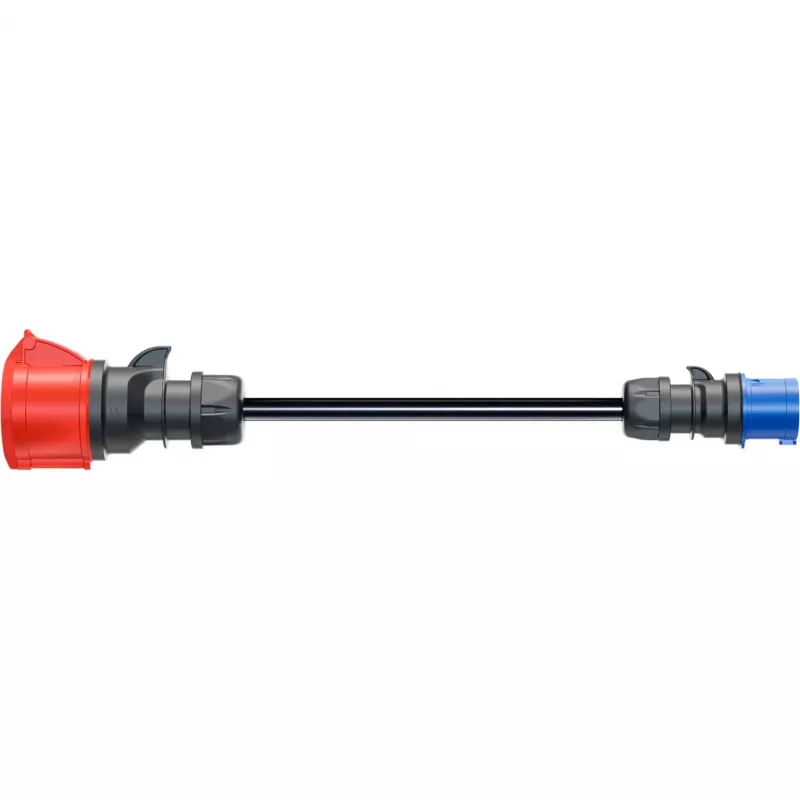 Adattatore go-e Gemini flex 22 kW su CEE blu 16 A – nero – dritto – dritto – IP55 – 22 kW – 16 A