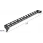 Kit di montaggio DELOCK 67461 nero metallo — pannello rack a L, 19 pollici 0,5HE, 50 mm con fissaggio per fascette