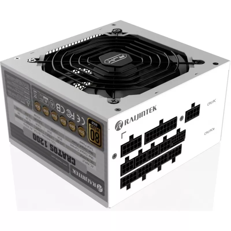 CRATOS 1000 bianco, alimentatore PC bianco, cable management, 1000 Watt