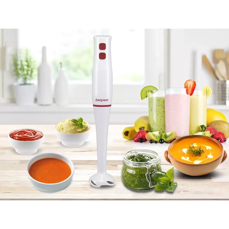 Frullatore a immersione Beper P102FRU003 rosso bianco