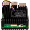 Joy-IT Armor Case BLOCK ACTIVE case SBC adatto per schede di sviluppo Raspberry Pi (RB-AlucaseP5-07FAN)