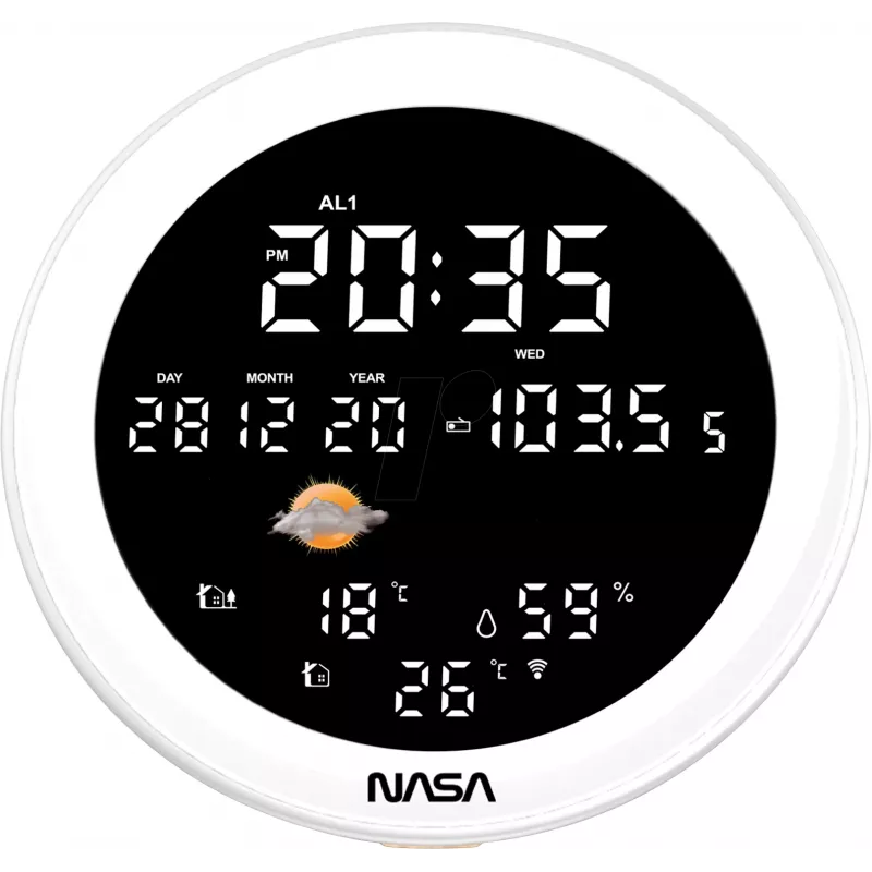 Stazione meteo/speaker BT Ship Nasa WSP1700 legno