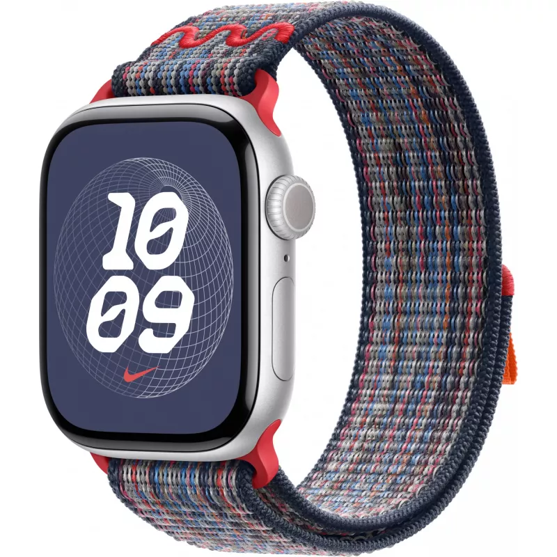 Cinturino 42 mm Blu/Rosso Nike Sport Loop