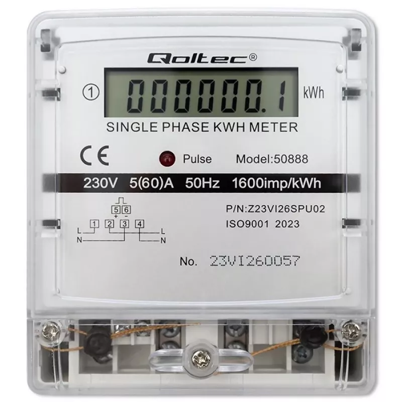 Contatore elettronico monofase del consumo energetico 230V LDC
