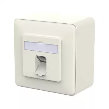 METZ CONNECT presa di connessione E-DAT C6A LSA++ 1 porta AP bianco puro