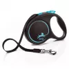 Guinzaglio a rotella Flexi flexi Black Design M — lunghezza 5 m, versione a nastro, carico max 25 kg, impugnatura ergonomica