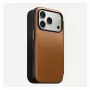 Custodia folio Nomad Modern Leather Folio per iPhone 17 Pro, pelle + alluminio, 6,3 pollici (16 cm), Tan, 3 scomparti per carte