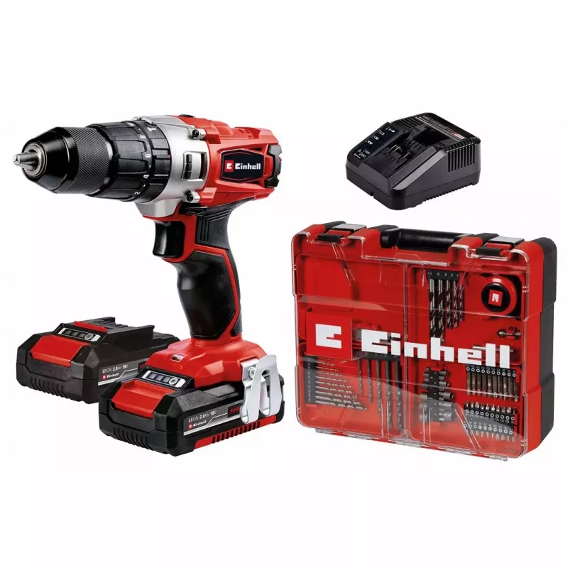 Einhell TE-CD 18/2 18750 RPM senza chiave 1,45 kg nero, rosso