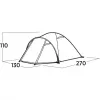 Easy Camp Setesdal 2 tenda a cupola (verde oliva, con veranda tunnel, modello 2025)