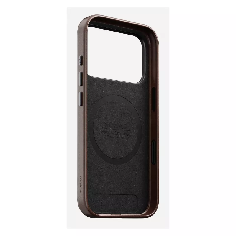 Custodia per cellulare Nomad Traditional Leather Case per iPhone 17 Pro, pelle-microfibra, adatta per 6,3