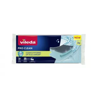 Spugna abrasiva profilata con enzimi Vileda Pro Clean 3 pz.