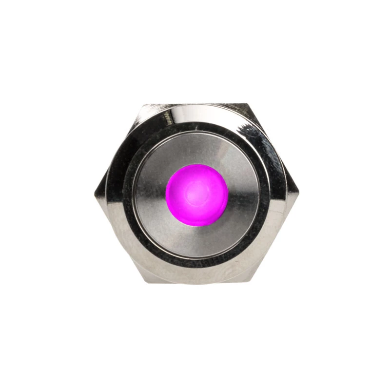 DimasTech pulsante a pressione antivandalo 19 mm Silverline Dot RGB PD210