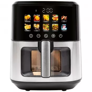 Friggitrice ad aria ProfiCook PC-FR 1286 H — 6,5 l, 1700 W, frontale in acciaio inox, nero