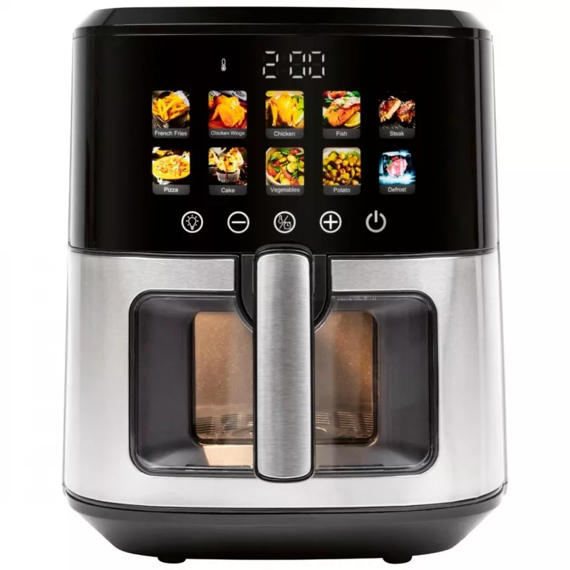 Friggitrice ad aria ProfiCook PC-FR 1286 H — 6,5 l, 1700 W, frontale in acciaio inox, nero