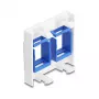 Accessorio cornice snap-in DELOCK 81557 — cornice per modulo Keystone in plastica, 45×45×17,5 mm, blu/bianco