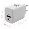 Caricabatterie GaN QOLTEC 51823 20W alimentatore USB, uscita 5V/20V