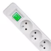 Qoltec 50290 ciabatta elettrica 1,8 m 5 prese AC per interni bianco