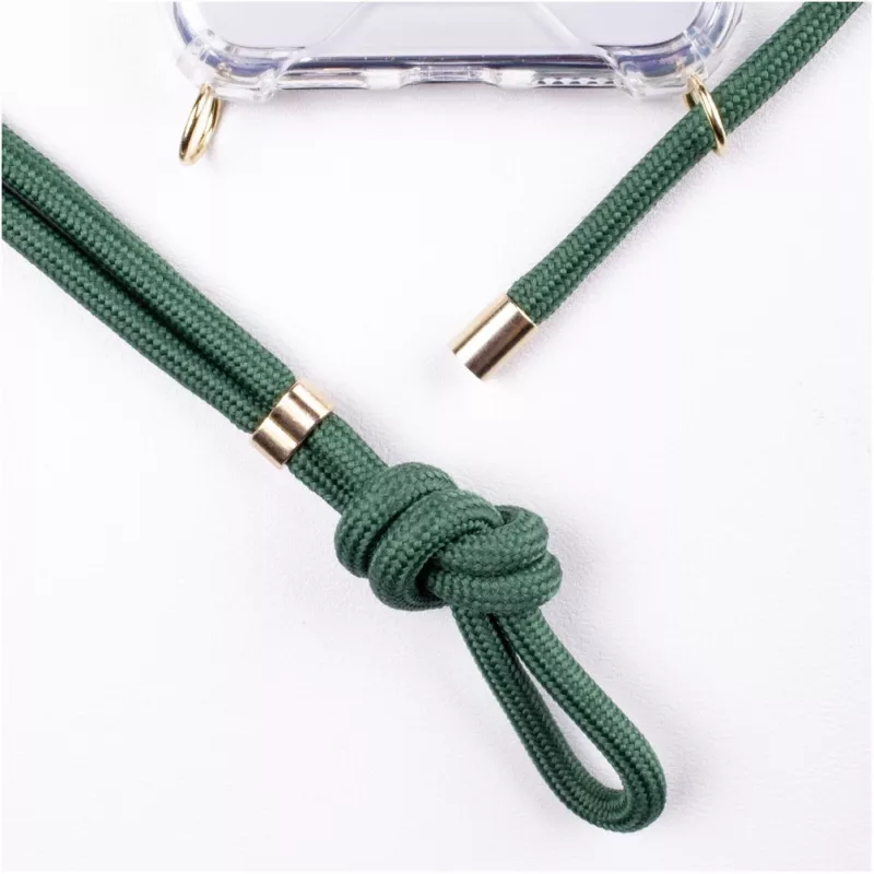 Custodia con collana per telefono Lookabe per iPhone 7/8 Plus — oro con laccio verde