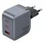 Caricabatterie GaN Vention FEXH0-EU 70W — 2x USB-C + 1x USB-A, PD 70W, 100–240V