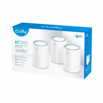 Cudy M1300 confezione da 3 sistema Mesh Wi-Fi dual band (2,4 GHz / 5 GHz) Wi-Fi 5 (802.11ac) bianco 1 interno