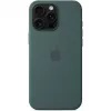 Custodia in silicone compatibile MagSafe per iPhone 16 Pro Max - Verde oceano