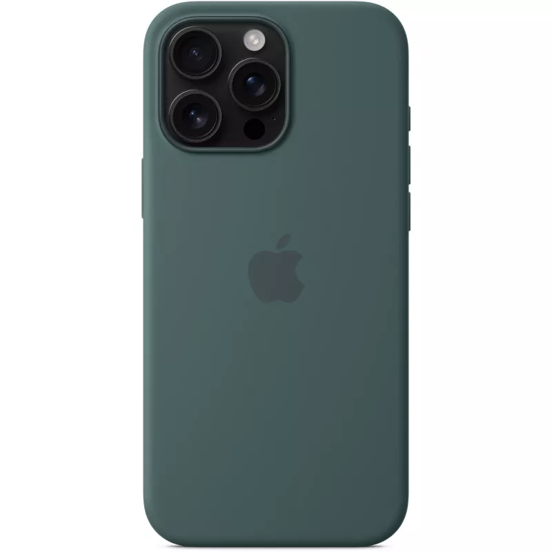 Custodia in silicone compatibile MagSafe per iPhone 16 Pro Max - Verde oceano