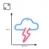 Luce neon MANTA SNL71BL Nuvola con fulmine Blu‑Rosa – insegna LED neon decorativa