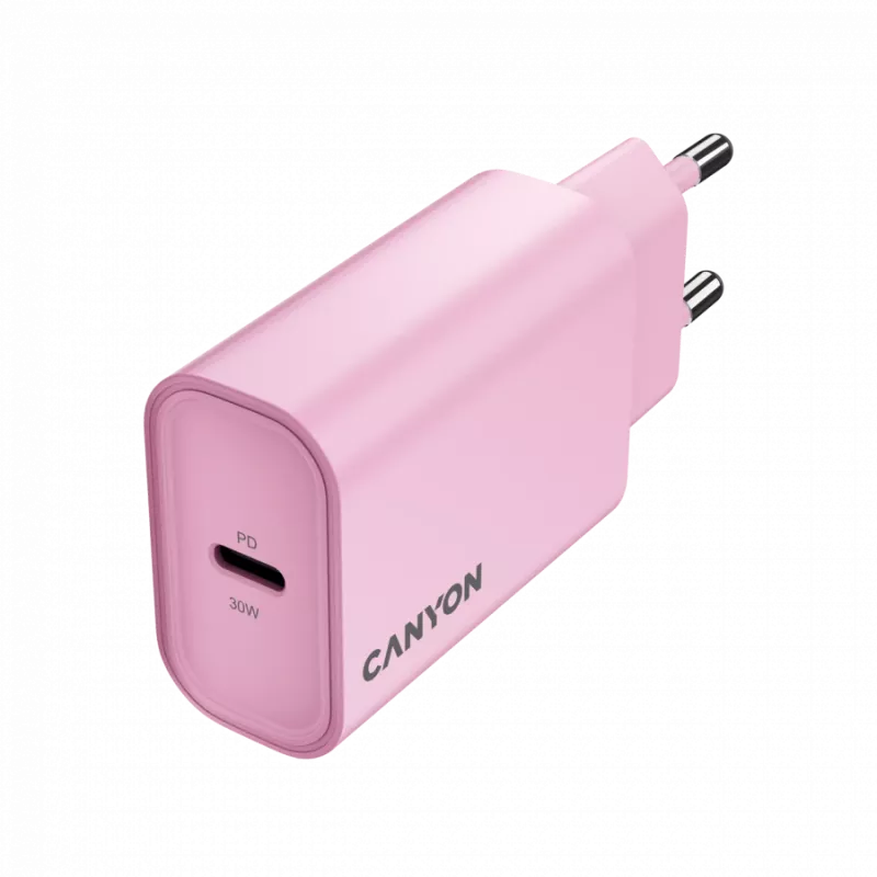 CANYON caricabatterie OnCharge 30CL Max Power 30W 1xPD EU rosa