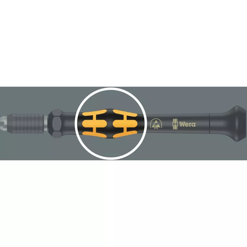 Cacciavite a bit ESD Wera Kraftform compact Micro 21 ESD 1 5/32 (4 mm) HIOS, 5/32 (4 mm) mezzaluna 44 mm (05135973001)