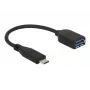 Cavo USB DeLOCK USB 3.1 Gen 2 Type-C/Type-A 0,1 m nero