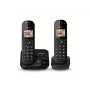 Panasonic KX-TGC422G - Telefono cordless - Segreteria telefonica con identificazione chiamante - DECT - Nero + handset aggiuntivo (KX-TGC422GB)